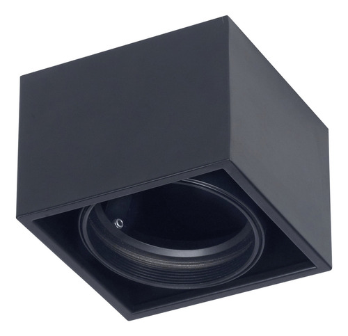 Plafon Ar111 Aluminio Berdy 1 Luz Cardanico Gu10 Color Negro