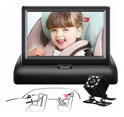 Espejo Retrovisor Carro Con Camara Baby Car