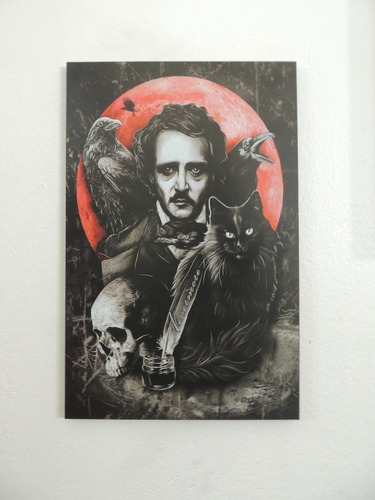 Cuadros Edgar Allan Poe Arte Y Literatura 27x42 Cm.
