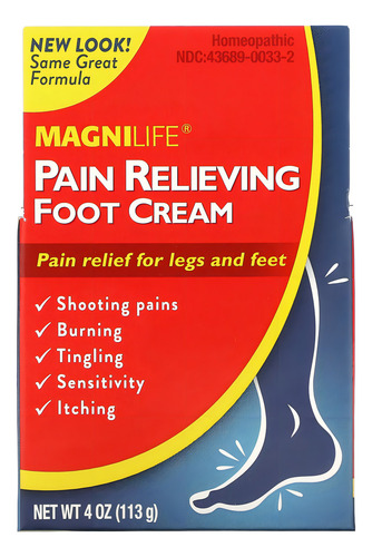 Magnilife Pain Relief Foot Cream, Shooting, Stabbing, Burnin