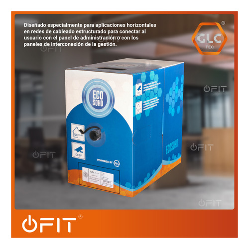 Imagen 3 de 10 de Bobina Cable Utp Glc Cat5e 305m Eco Soho Exterior