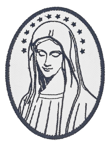 Parche Bordado Termoadhesivo: Virgen María