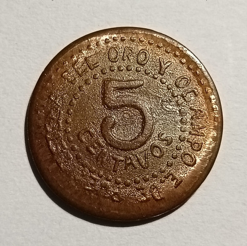 Moneda 5 Centavos 1915 Tetela Del Oro Y Ocampo