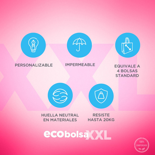 Imagen 3 de 5 de 50 Ecobolsas Xxl Bolsa Bolsón Grande Ecológica No Ikea