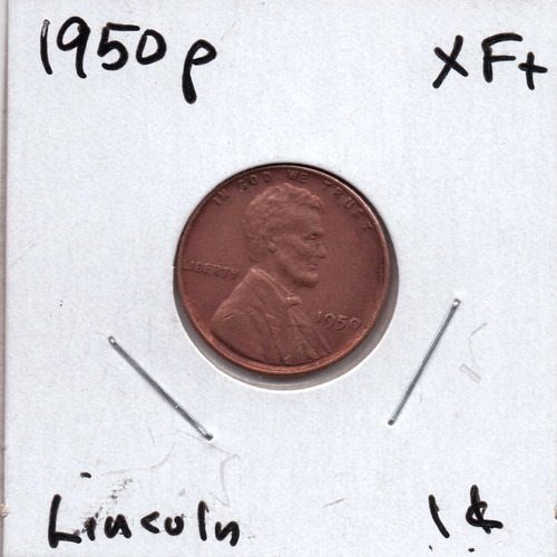 1950 P Lincoln Cent Xf (1) Moneda Penny C Cobre Dolar Barato