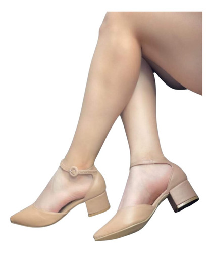 Zapatos De Tacón Bajo Zapatillas Sandalias Moda Para Dama 