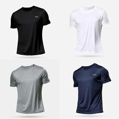 4pcs T Shirt Men Short Sleeve Gym T Shirt Soccer Shirts A