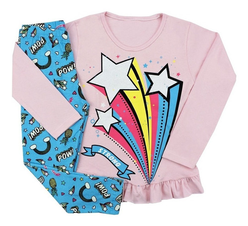 2 Conjunto Infantil Inverno Menina Roupa Frio Meia Estação
