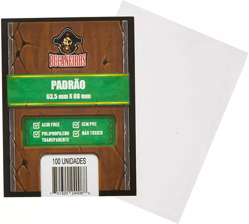 Padrão Premium (Protetor de Carta) 63,5 x 88 mm - Sleeves Bucaneiros Jogos