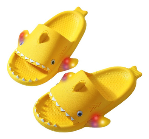 Sandalias Antideslizantes Luminosida Shark Para Niños Para M