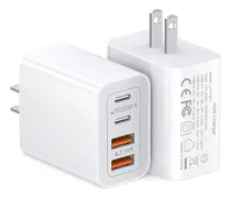 Comprar Cargador De 4 Puertos Usb 45w Adaptador Clavija Enchufe Cubo 2 Puertos Usb-c 20w +2 Puertos Usb-a Compatible Con Samsung Galaxy S24\u002Fs23\u002Fs22\u002Fs21 Se\u002FiPhone 16\u002F15\u002F14\u002F13\u002F12\u002F11 Se Blanco Jeeyee