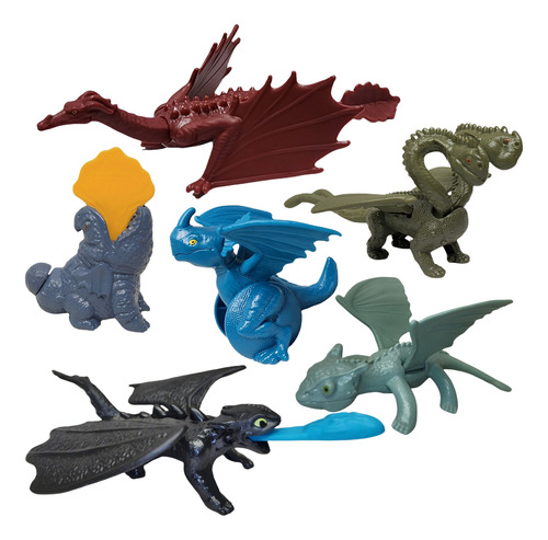 6 Figuras De Como Entrenar Tu Dragon Colección Burger King