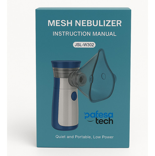 Inalador Nebulizador Mesh Pafesa Tech Portátil Silencioso Potente Ultrassónico Adulto Bebe Criança A Pilha Ou Usb Tomada