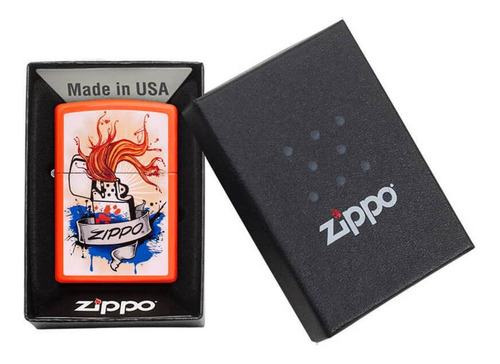 Encendedor Zippo Splash Naranja