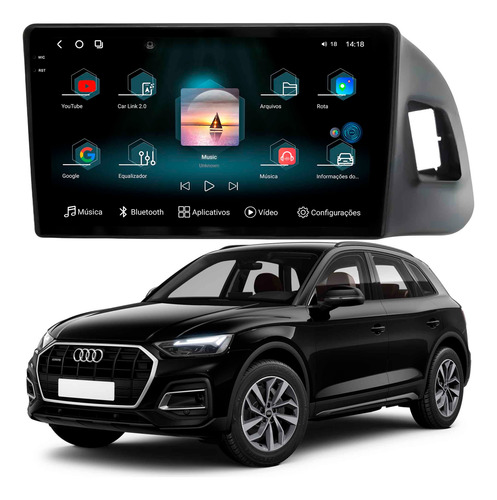 Multimidia Aikon Fóton G3 Audi Q5 2010 A 2017 12+256gb 2k 9p