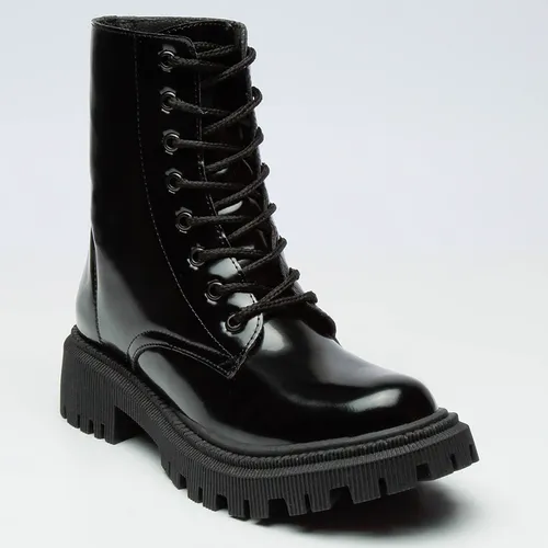 Botin negro online mujer plataforma