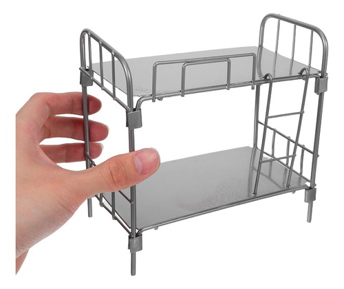 Cuna De Bebé: Litera De Metal Con Escalera 1/12 Muebles Retr