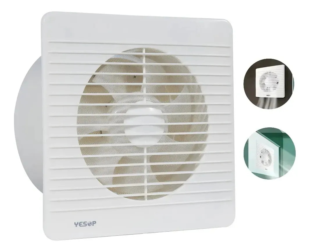 Extractor De Aire Silencioso 6 Pulgada, Bajo Consumo , Antirretorno, Ip44, Empotrable En Pared/techo, Bajo Ruido 39db, Ideal Para Baño Y Cocina, Elimina Olores Y Humedad Yesop