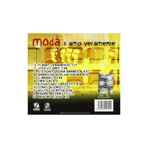 Moda' Ti Amo Veramente Italy Import Cd Nuevo