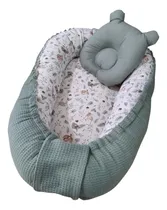 Comprar Nidito Nido Contenedor Bebe Moises 100% Algodon Verde Musgo
