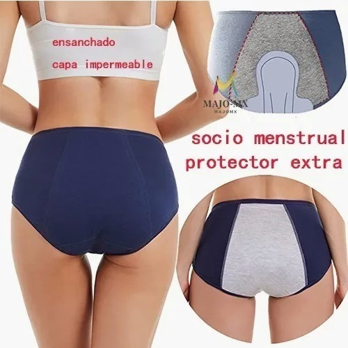 Imagen 5 de 10 de Calzones Menstruales Antiderrames Reutilizables De 3 Piezas