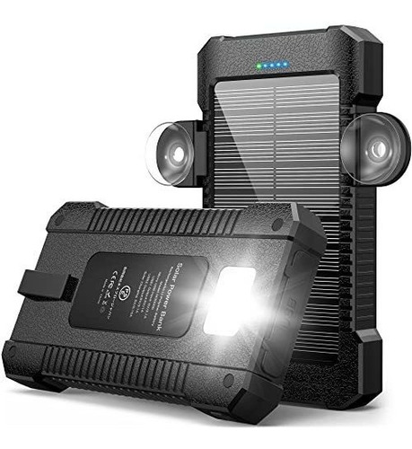 Cargador Solar 38800mah Power Banck C/ Luz 3modos Y Soporte 