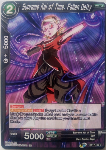 Dragon Ball Super Tcg Supreme Kai Of Time, Fallen Bt17-122 C