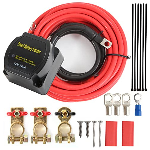 Aislador De Batería Doble De 12v Y 140 Amperios Relé ...