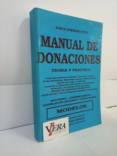 Manual De Donaciones / Herrero Pons, Jorge