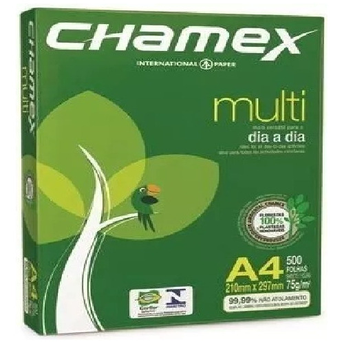 Resma Papel A4 Chamex 75 Gr Brasil - Caja 5u Envios