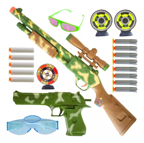 Arminha Nerf Rifle Pistola Espingarda Camuflada Metralhadora