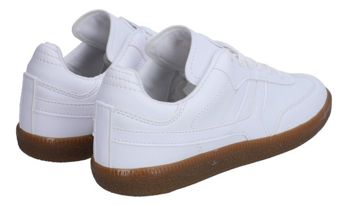 Tenis Casual Dama Berlin Blanco Con Cordones