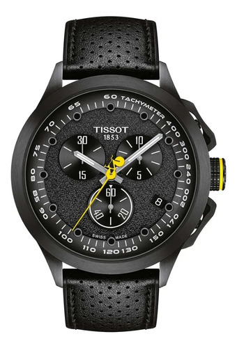 Relógio masculino Tissot 1354173705100 Tour De France, cor de malha, cor da moldura preta, cor de fundo preta