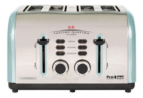 Tostador De Pan Sindelen Tp-2420ce 4 Panes Color Celeste