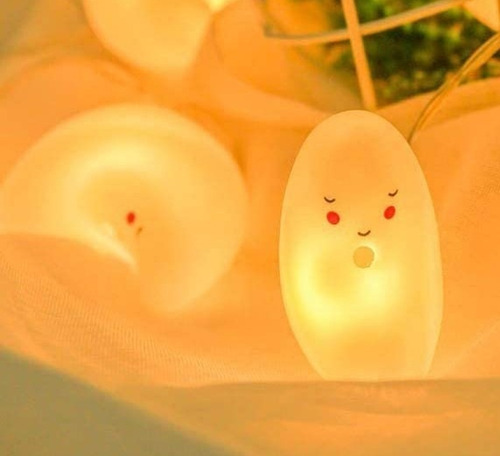 Luminária Cordão Led Lua 1,8m Decoração Luz Quarto Bebê Estrutura Amarelo