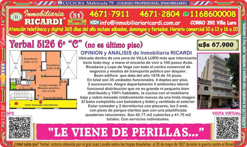 Le Viene De Perillas..3 Amb.a Mts Lope De Vega Y Rivadavia