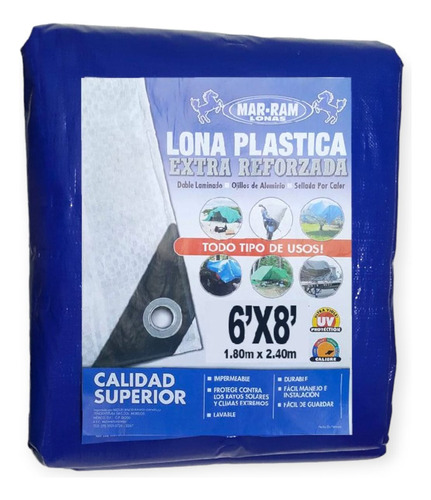 Lona De Rafia Extra Reforzada 1.80x2.40 M Aprox (6x8 Ft)