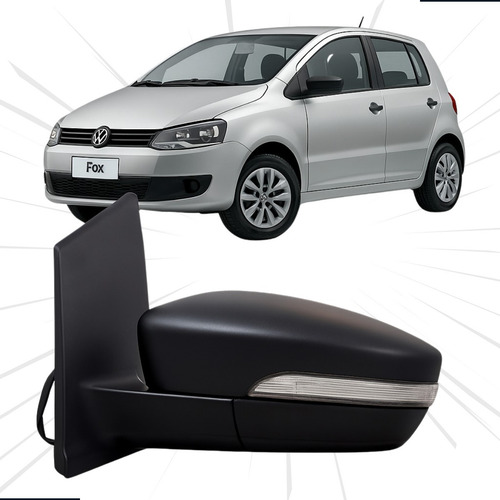 Retrovisor Elétrico Fox 2010 À 2014 Esquerdo Ficosa Com Seta