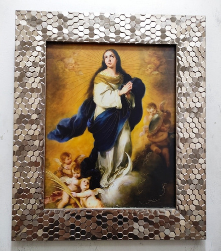 Virgen De La Inmaculada Consepcion En Marco Condesita 35 X 3