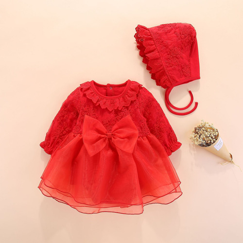 Ropa Roja De Verano Para Bebés Con Diseño De Princesa De 100