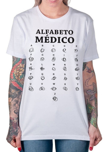 Imagem 4 de 5 de Camiseta Medicina - Alfabeto Médico