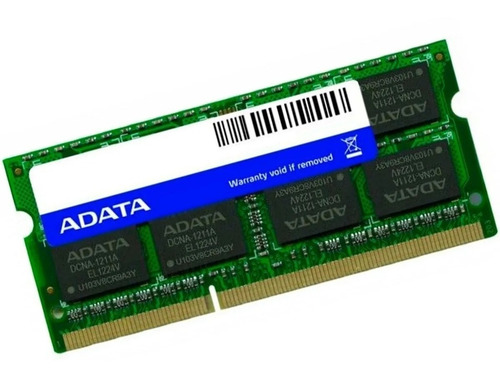 Imagen 3 de 3 de Memoria RAM Premier color verde 8GB 1 Adata ADDS1600W8G11-S