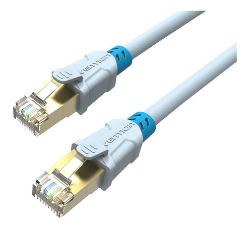 Cable de red Vention Cat6 Certificado - 3 metros - Blindado Reforzado - Premium Patch cord - SSTP Rj45 Ethernet 1000 MBPS - 250 Mhz - cobre - Pc - Notebook - servidores - Blanco - VAP-A06-S300