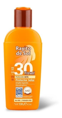 Protector Solar Fps 30 Travel Rayito De Sol X 130 G