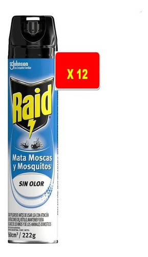 Insecticida Raid S/olor X 12 Unidades