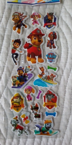 2 Tiras Stickers Pegotines Paw Patrol Sorpresitas Souvenir