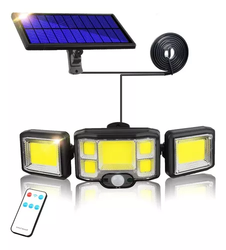 Luz solar con sensor de movimiento para exteriores, 98 focos solares LED  para exteriores, Ip65 a prueba de agua 120 ángulo de iluminación, luz solar