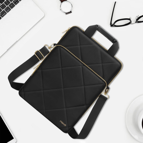 Bolso Bandolera Mosiso Para Laptop O Tablet, Ipad, Dell Y Hp Negro.