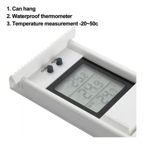 Termómetro Digital De Maxima Y Minima -20 +50 C° Ambientales