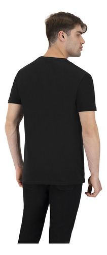 Playera Basica Hombre Premium Cuello Redondo Slim Fit Negra